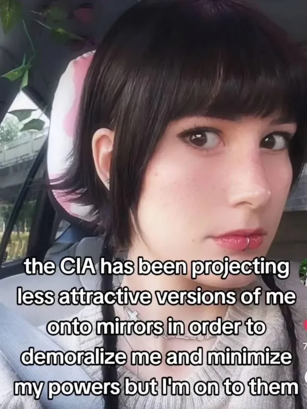 the CIA has been projecting less attractive versions of me onto mirrors in order to demoralize me and minimize my powers but I'm on to them