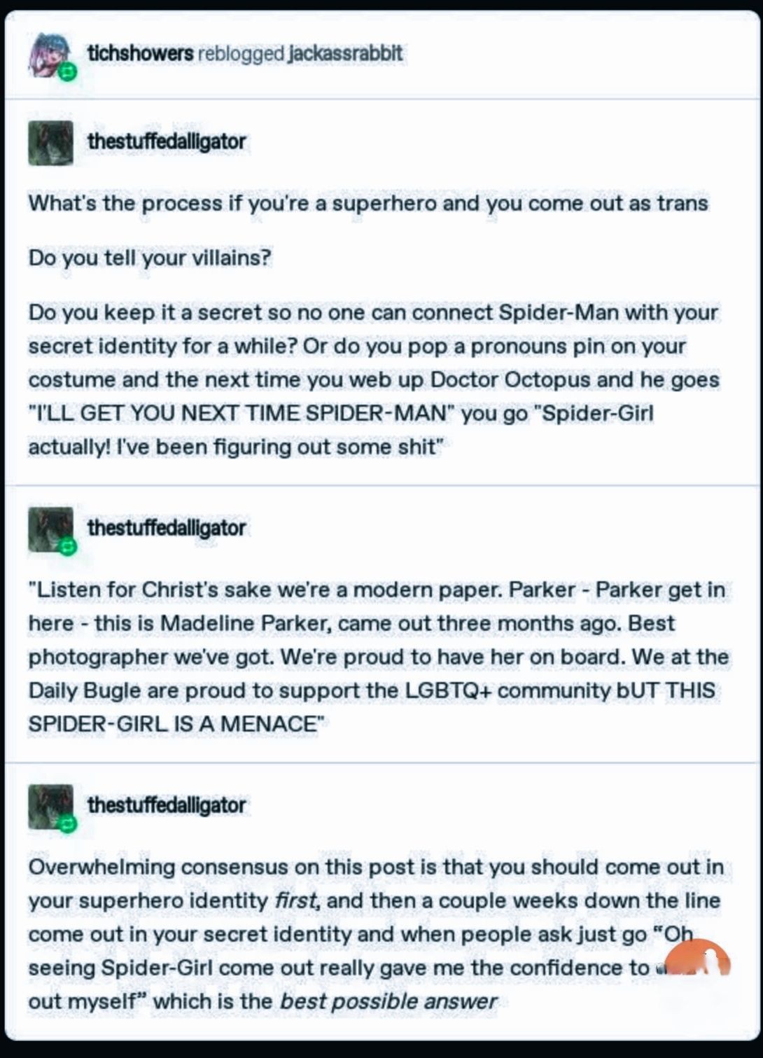 SPIDER-GIRL IS A (VALID) MENACE RULE