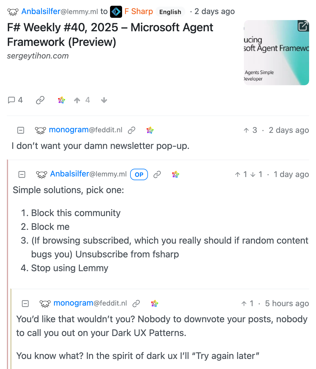 I don’t want your damn newsletter pop-up. 