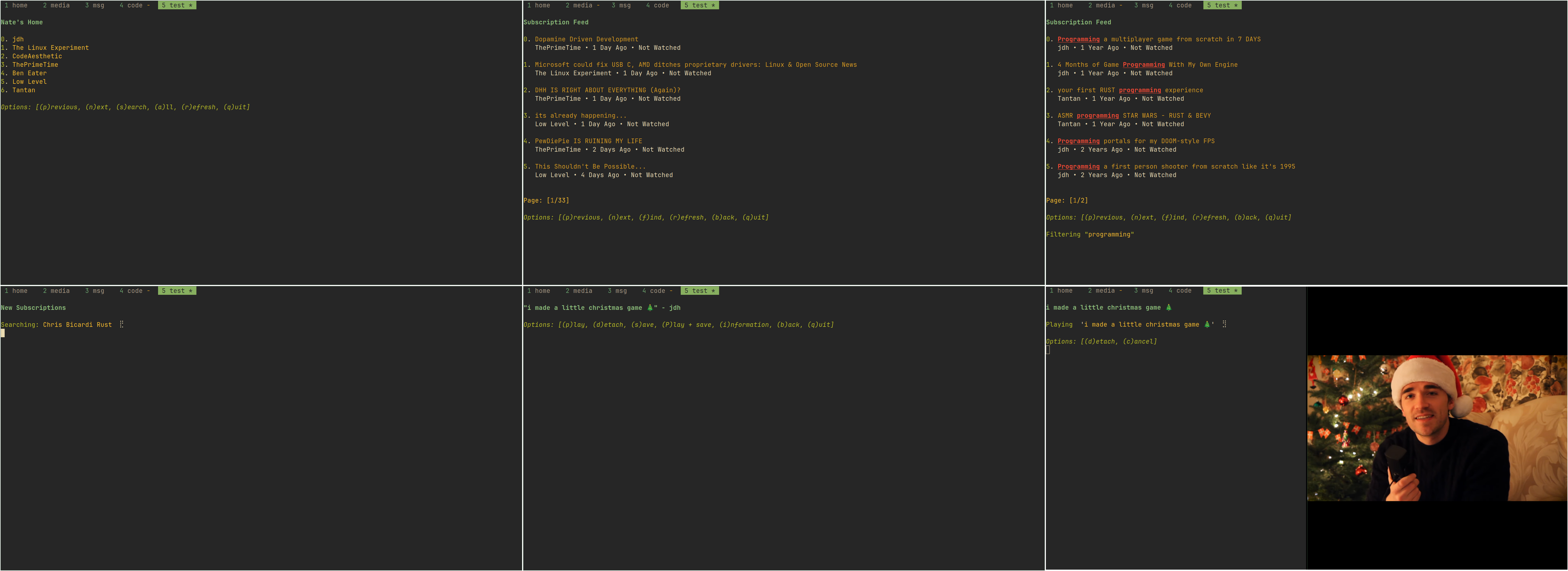 Image of YT-Feeds interface